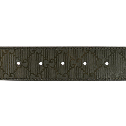 Gucci Imprime Monogram Interlocking G Belt 80 32 Military 3 of 10