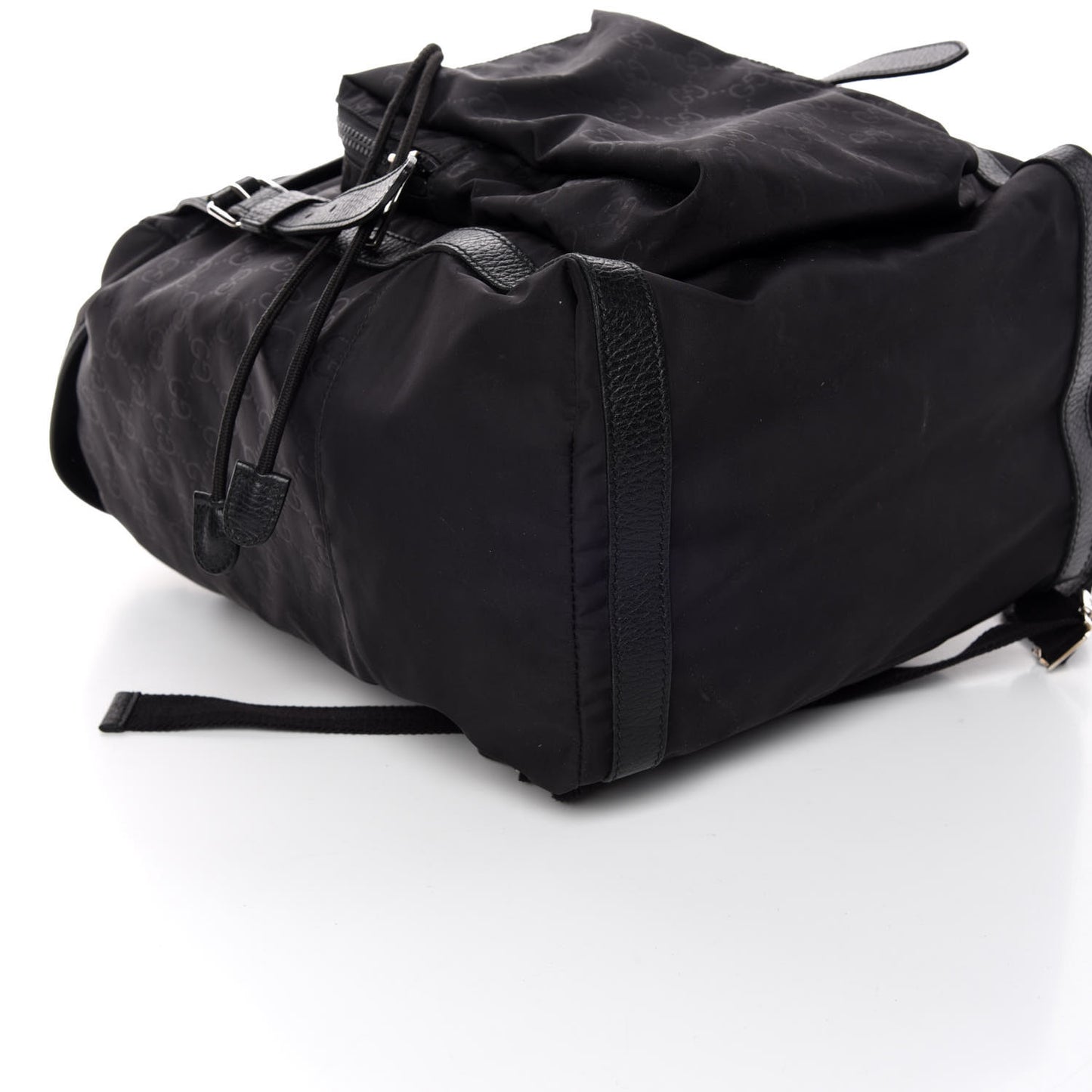 Nylon Monogram Medium Light Double Buckle Backpack Black