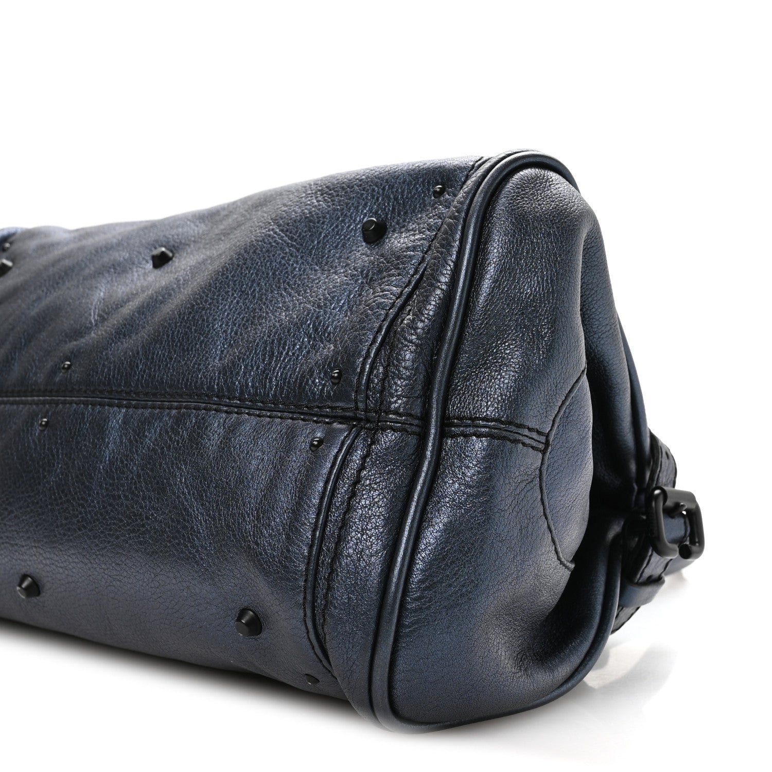 Chloe Metallic Calfskin Medium Paddington Satchel Blue 1836542