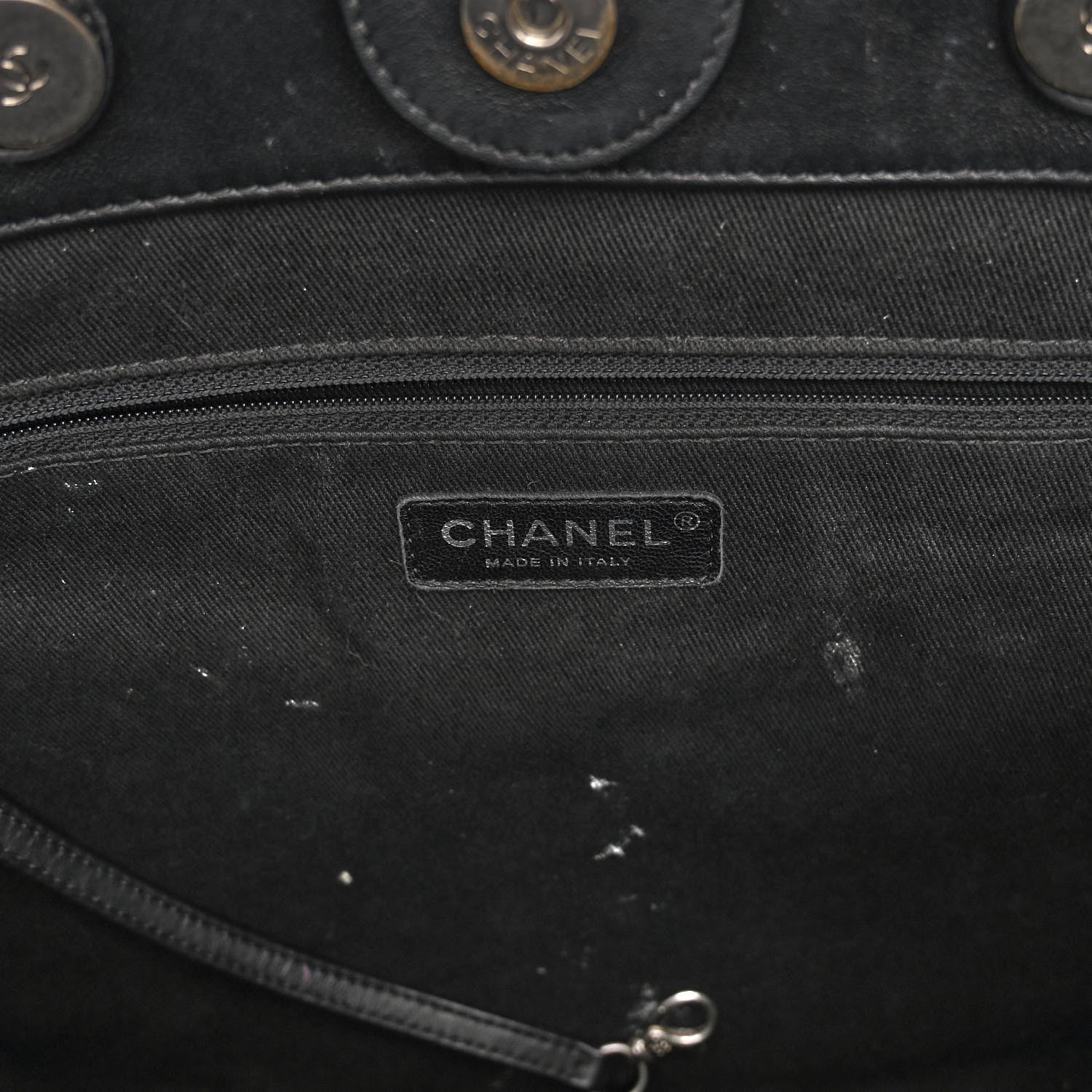 Chanel Grained Calfskin Large Coco Eyelets Shopping Tote Black 6 of 13