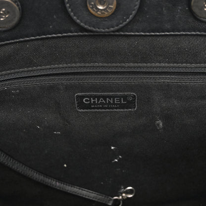 Chanel Grained Calfskin Large Coco Eyelets Shopping Tote Black 6 of 13