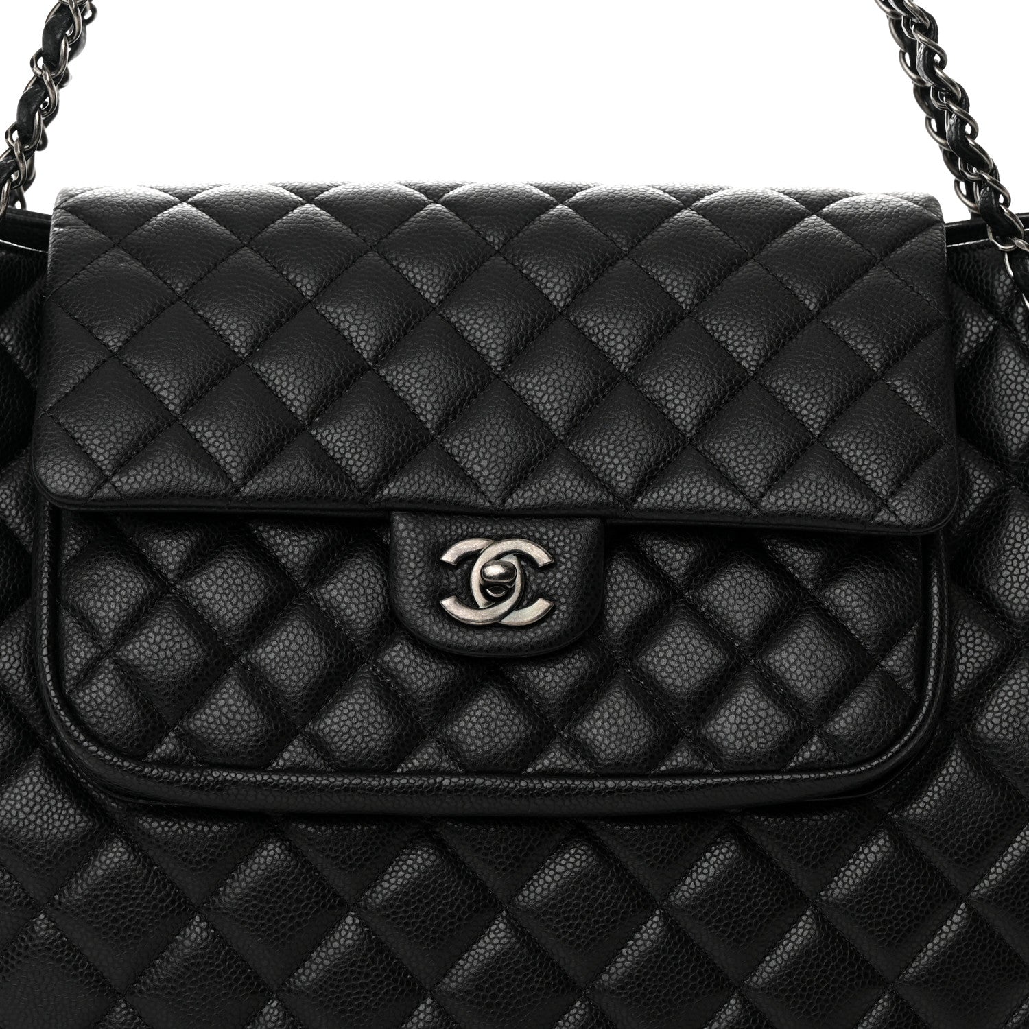 Chanel Caviar Quilted Flap Tote Black 8 of 13