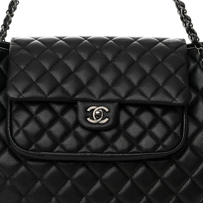 Chanel Caviar Quilted Flap Tote Black 8 of 13