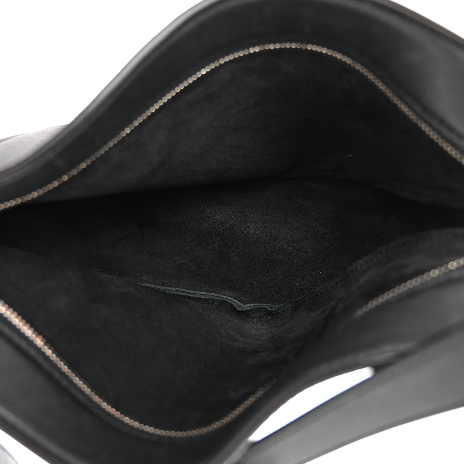 The Row Smooth Calfskin Small Slouchy Banana Bag Black 5 of 9