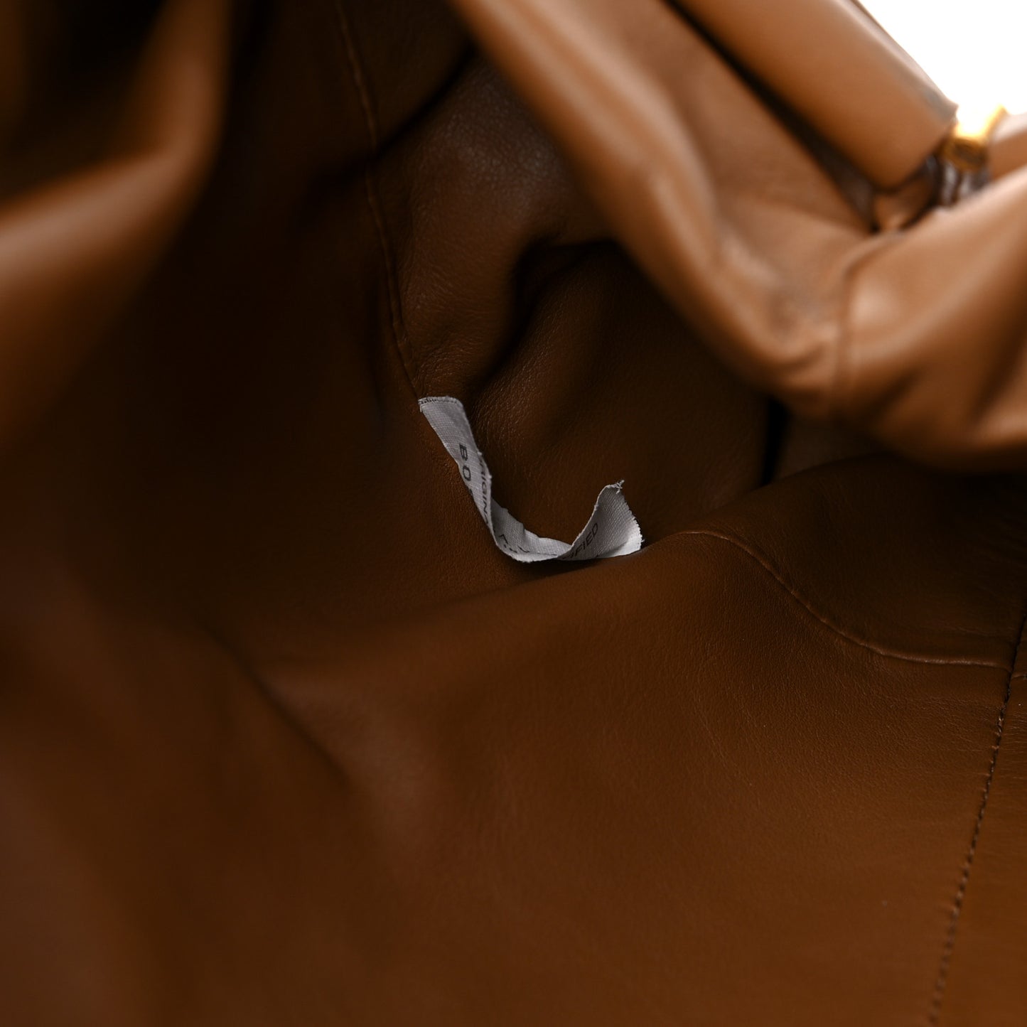 Smooth Butter Calf The Pouch Oversized Clutch Cammello