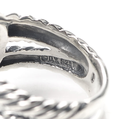 David Yurman Sterling Silver Diamond Prasiolite 11mm Albion Ring 52 6 4 of 4