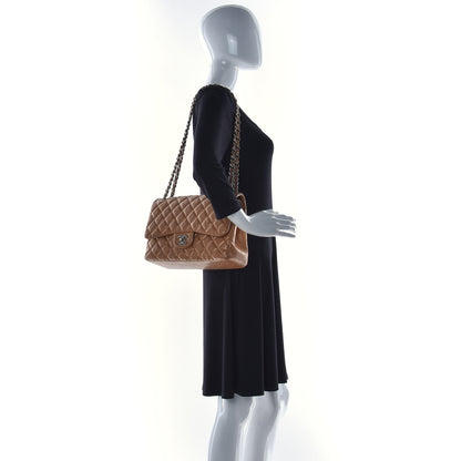 Chanel Metallic Caviar Quilted Jumbo Double Flap Copper 2 of 24
