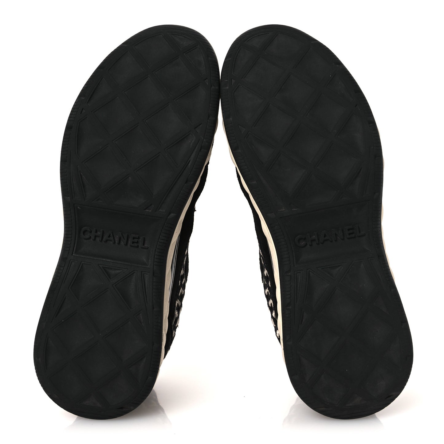 Suede Calfskin Embroidered CC Sneakers 36.5 Black