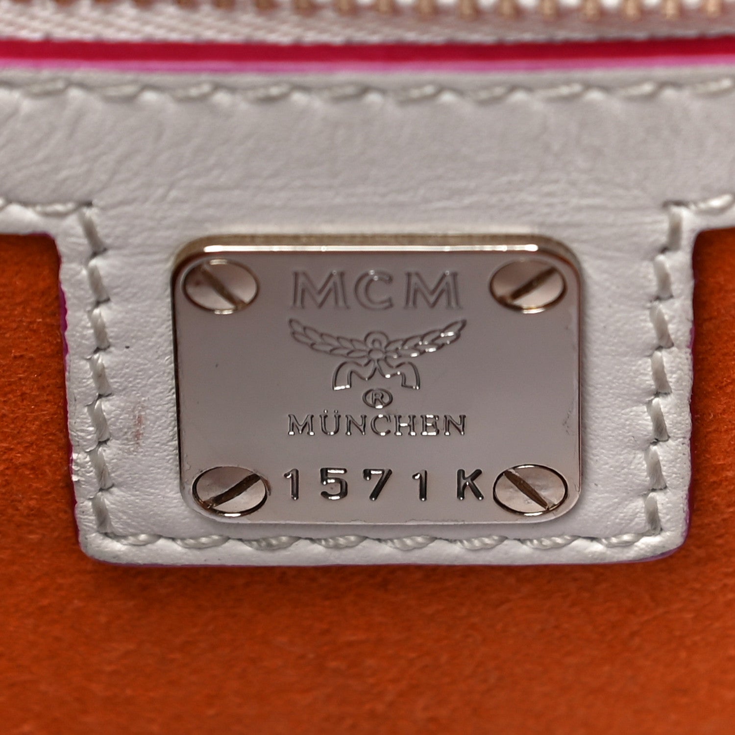 MCM Visetos Small Patricia Block Satchel White 6 of 13