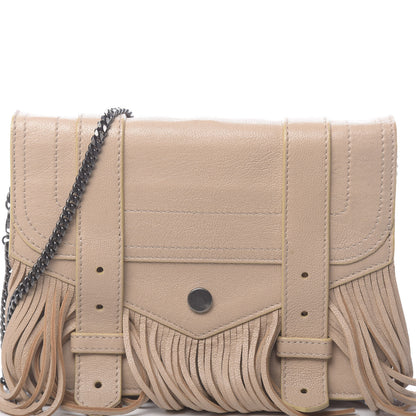 Proenza Schouler Lambskin Fringe PS1 Chain Wallet Beige 10 of 10