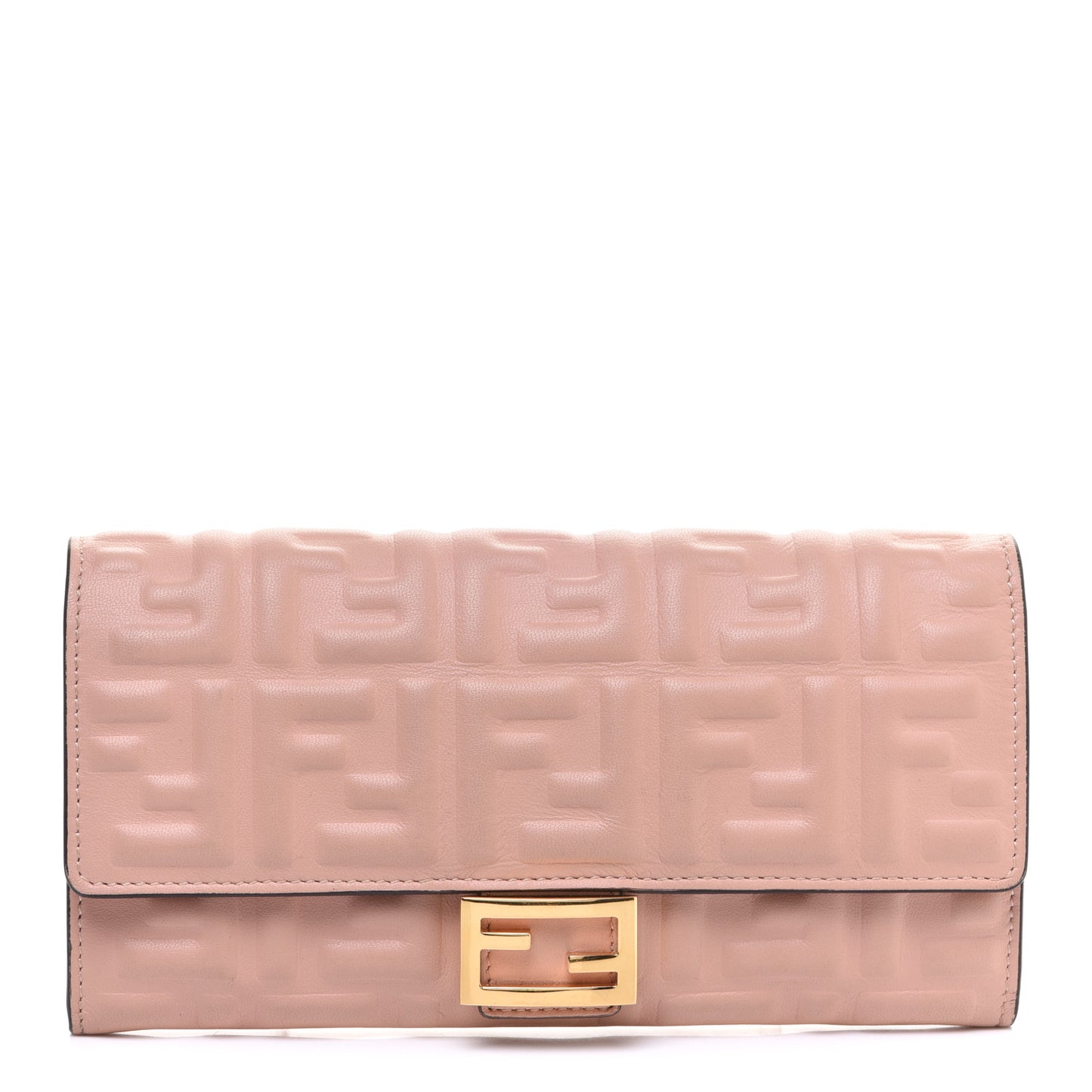 Nappa Matisse FF Embossed Continental Wallet Rose Quarzo