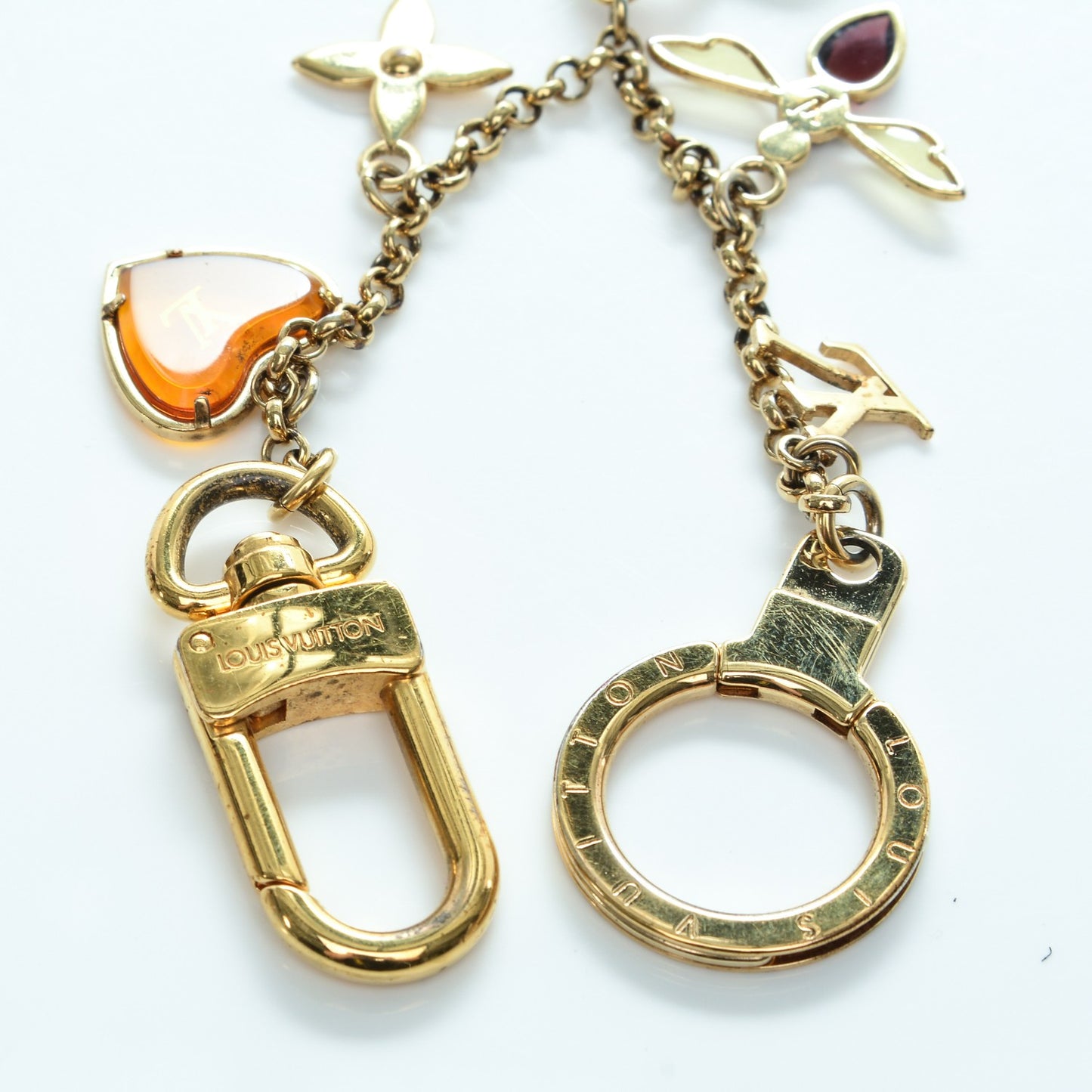 Bee Flower Chain Key Charm