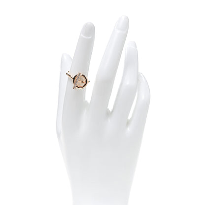 Hermes 18K Rose Gold Diamond PM Echappee Ring 52 6 2 of 4