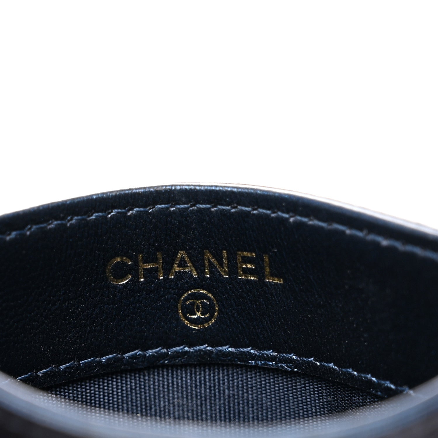 Chanel Metallic Lambskin Quilted Boy Card Holder Navy Blue 6 of 9