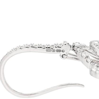 Graff 18K White Gold Diamond Wild Flower Drop Earrings 5 of 6