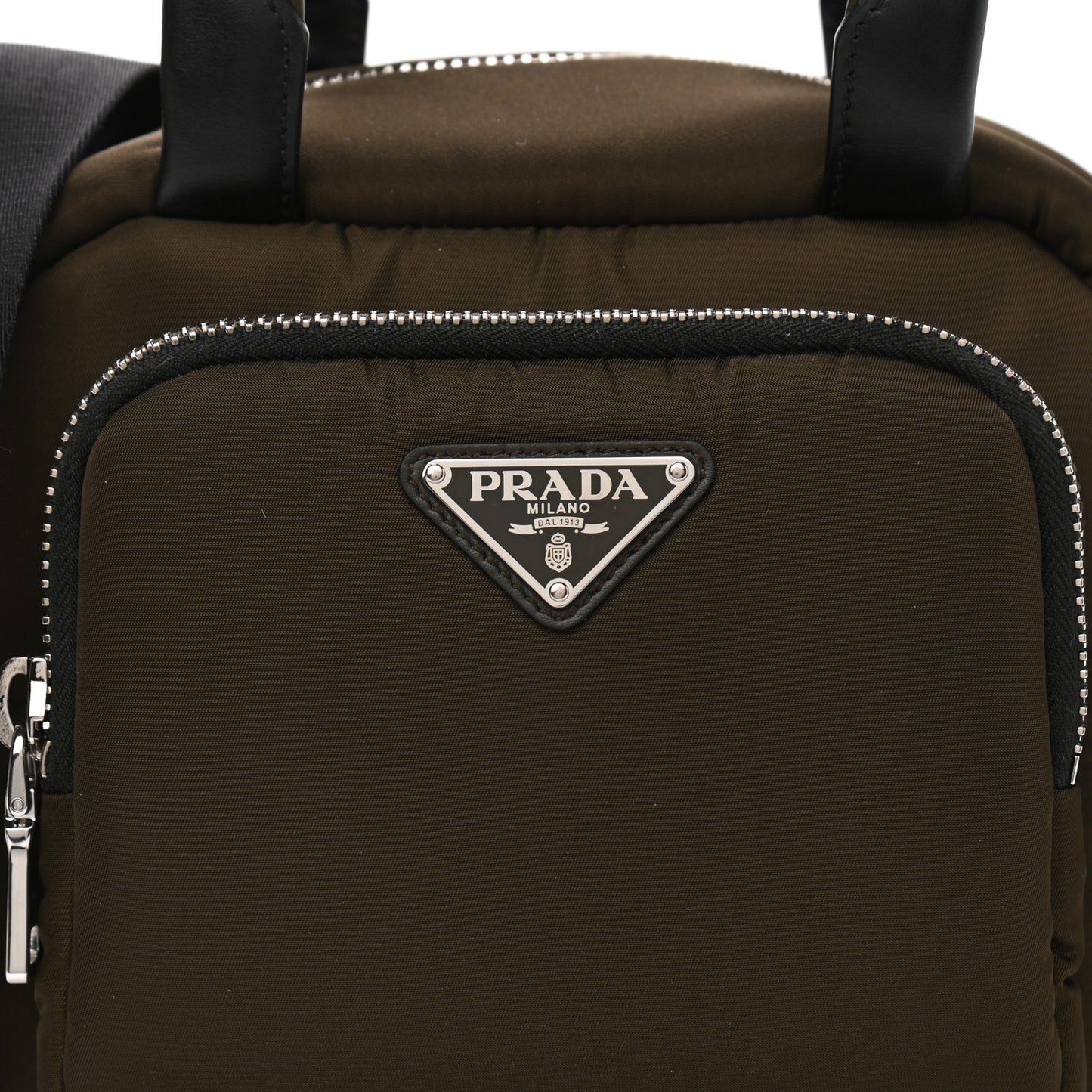 Tessuto Nylon Pocket Top Handle Cargo Bag Mimetico Black