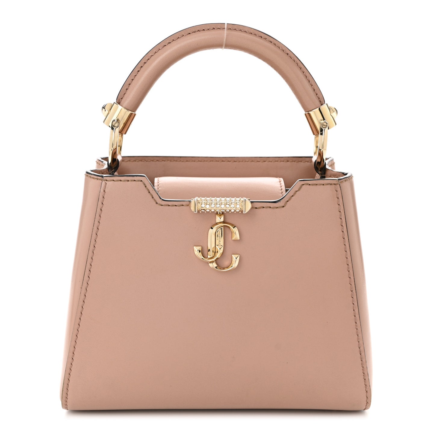 Calfskin Mini Varenne Top Handle Satchel Powder Pink