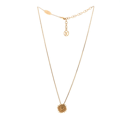 Louis Vuitton Brass Vendome Necklace Gold 3 of 6