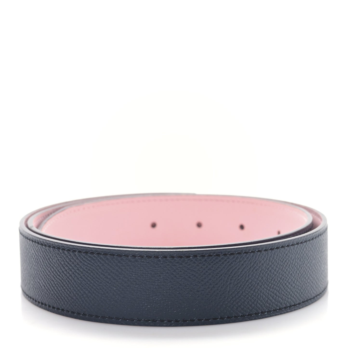 Swift Epsom Reversible 32mm Belt Strap 85 85 34 Rosa Sakura Bleu Obscur