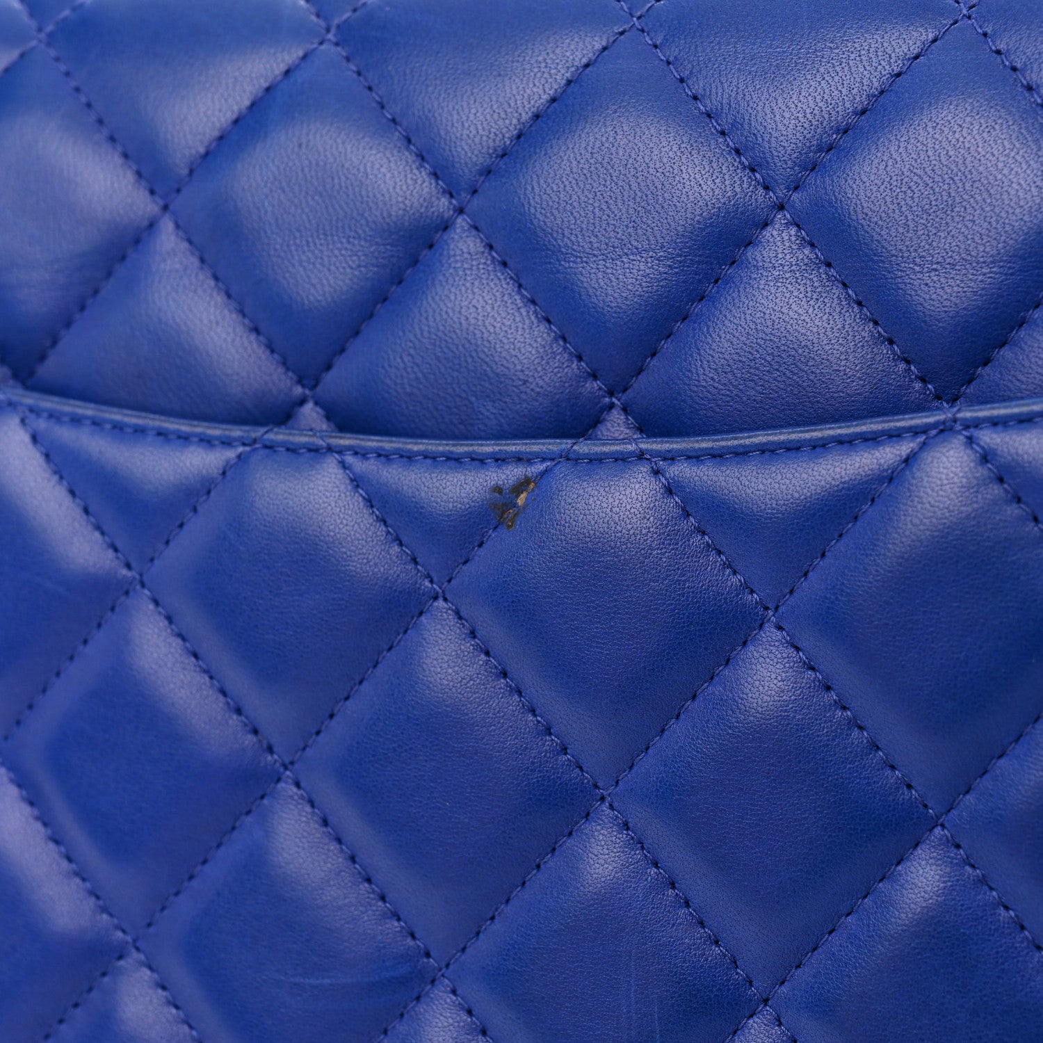 Chanel Lambskin Quilted Jumbo Double Flap Blue 16 of 18