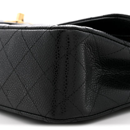 Chanel Caviar Quilted Medium Double Flap Black 10 of 11
