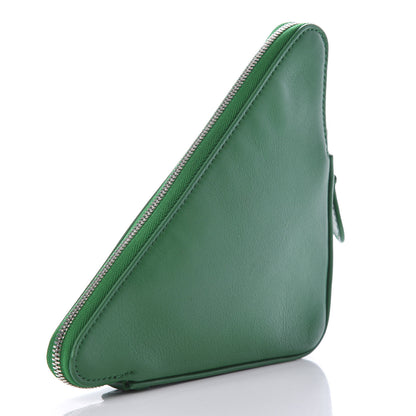 Balenciaga Shiny Day Calfskin Triangle Pouch S Vert Irlandais 3 of 10