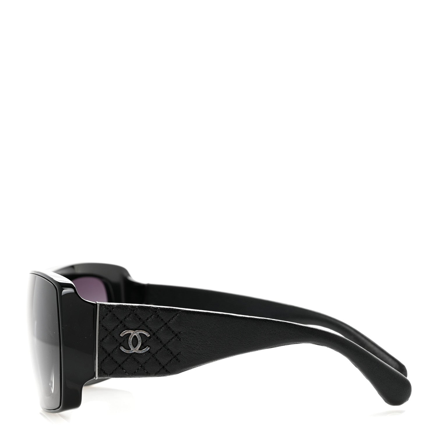 Chanel Lambskin Shield Quilted Sunglasses 71267 Black 3 of 8