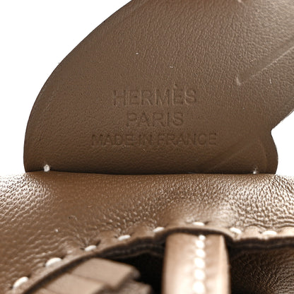 Hermes Milo Lambskin Grigri Rodeo Pegase Horse Bag Charm PM Etoupe 3 of 5