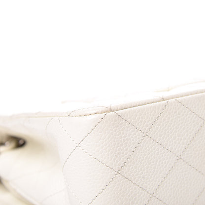 Chanel Caviar Quilted Medium Double Flap White 8 of 13