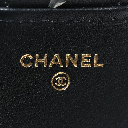 Chanel Lambskin Quilted Flap Phone Holder With Chain Black 6 of 12