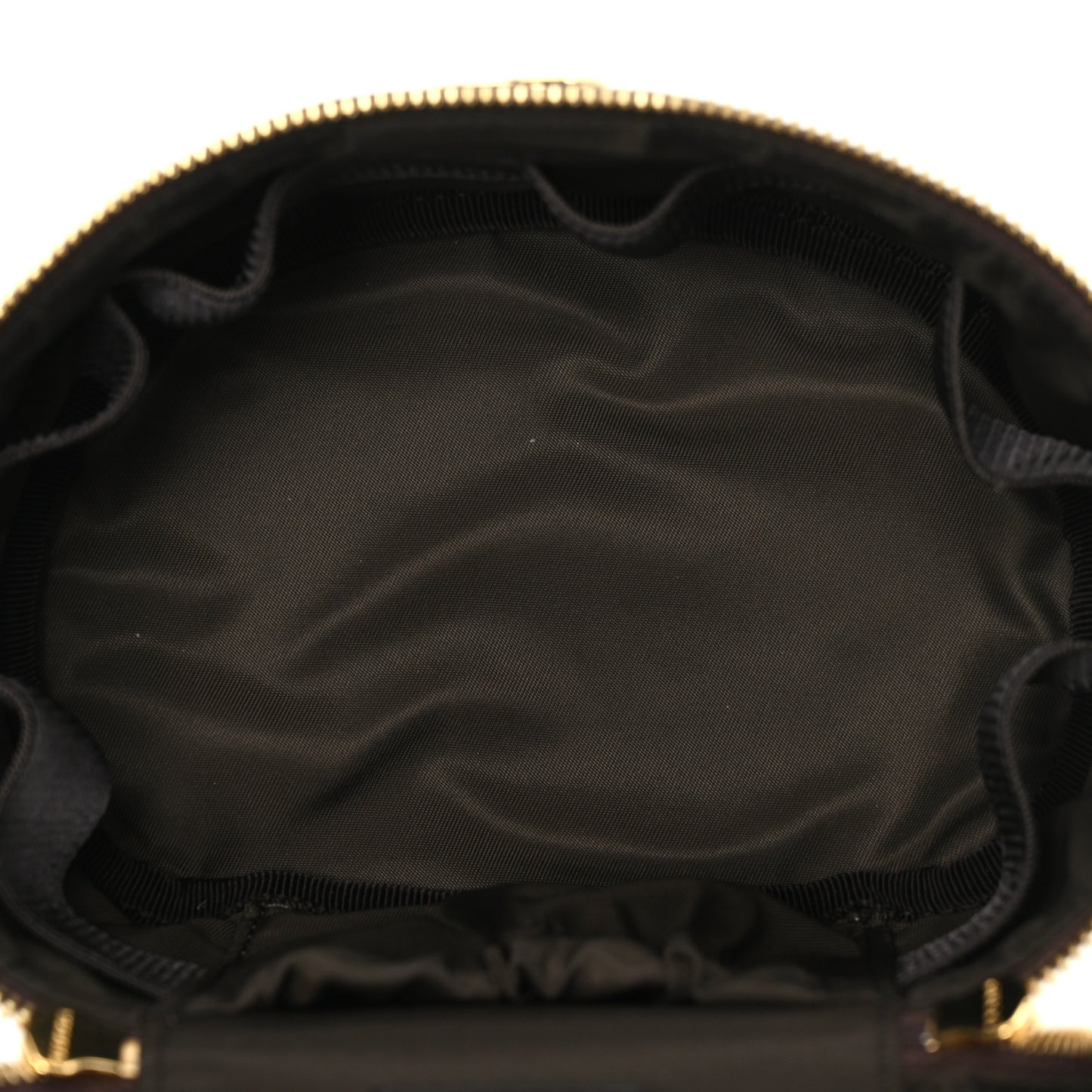 GG Supreme Monogram Textured Calfskin Web Ophidia Vanity Cosmetic Case Beige Ebony New Acero