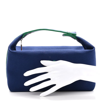 Hermes Canvas Large Bride-A-Brac Pouch Marine 2 of 9