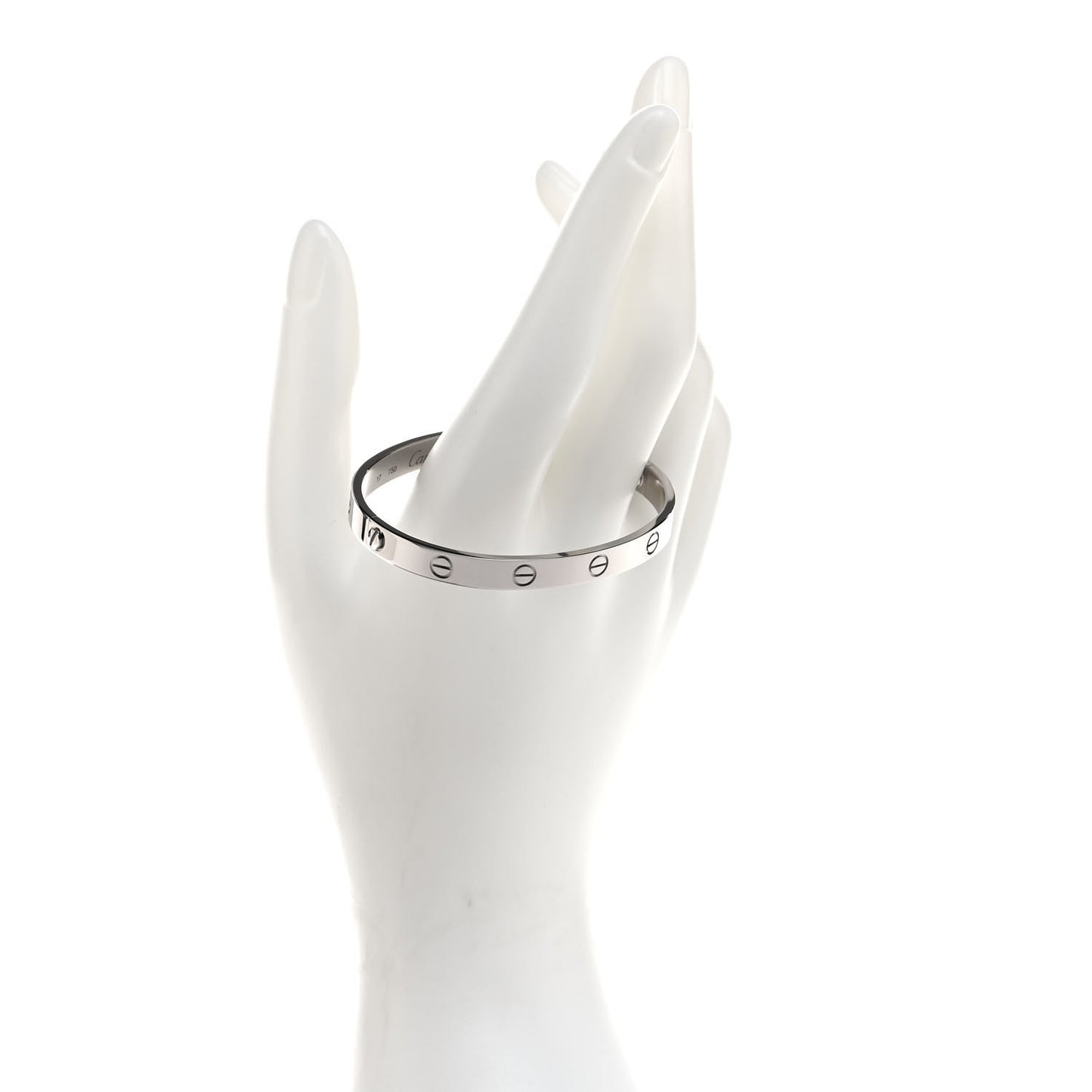 18K White Gold LOVE Bracelet 17