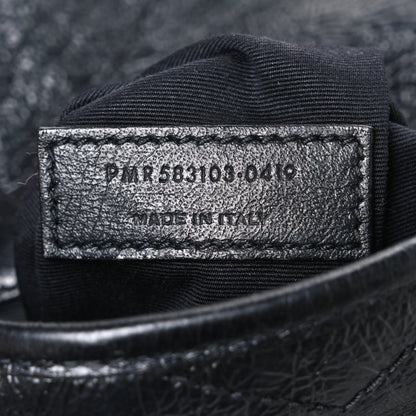 Saint Laurent Crinkled Calfskin Matelasse Monogram Niki Chain Wallet Black 6 of 10
