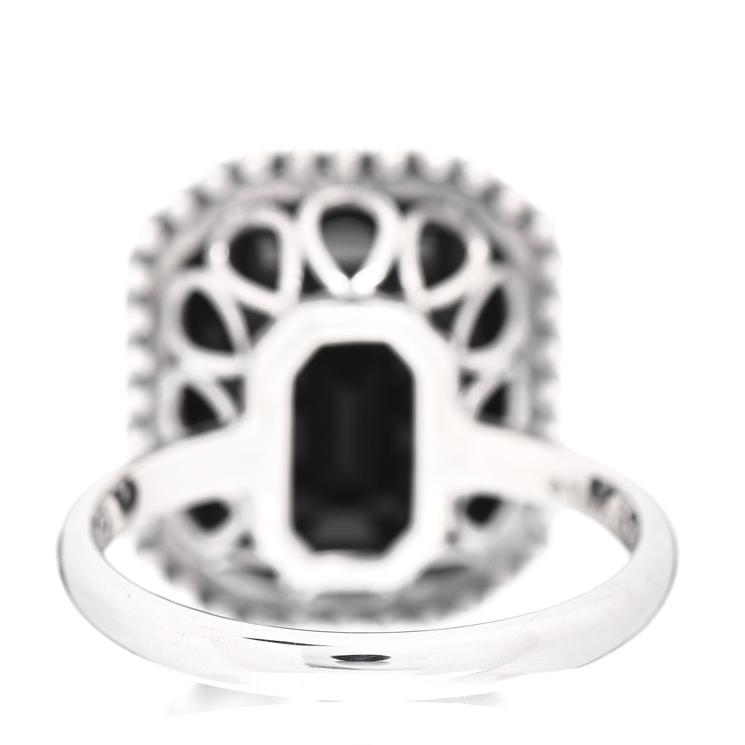Tiffany Sterling Silver Black Onyx Ziegfeld Daisy Ring 55 7.25 4 of 5