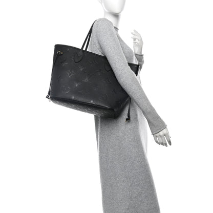 Louis Vuitton Empreinte Monogram Giant Neverfull MM Black 2 of 10