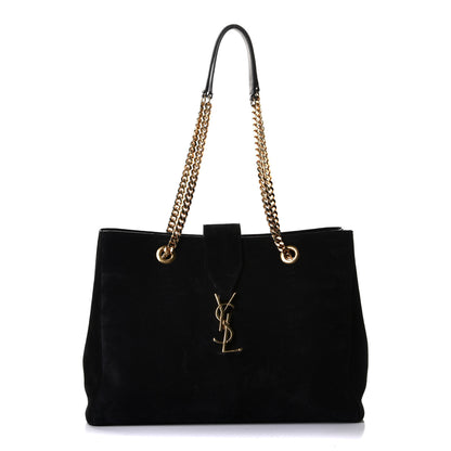 Saint Laurent Suede Monogram Cassandre Shopper Black 1 of 5