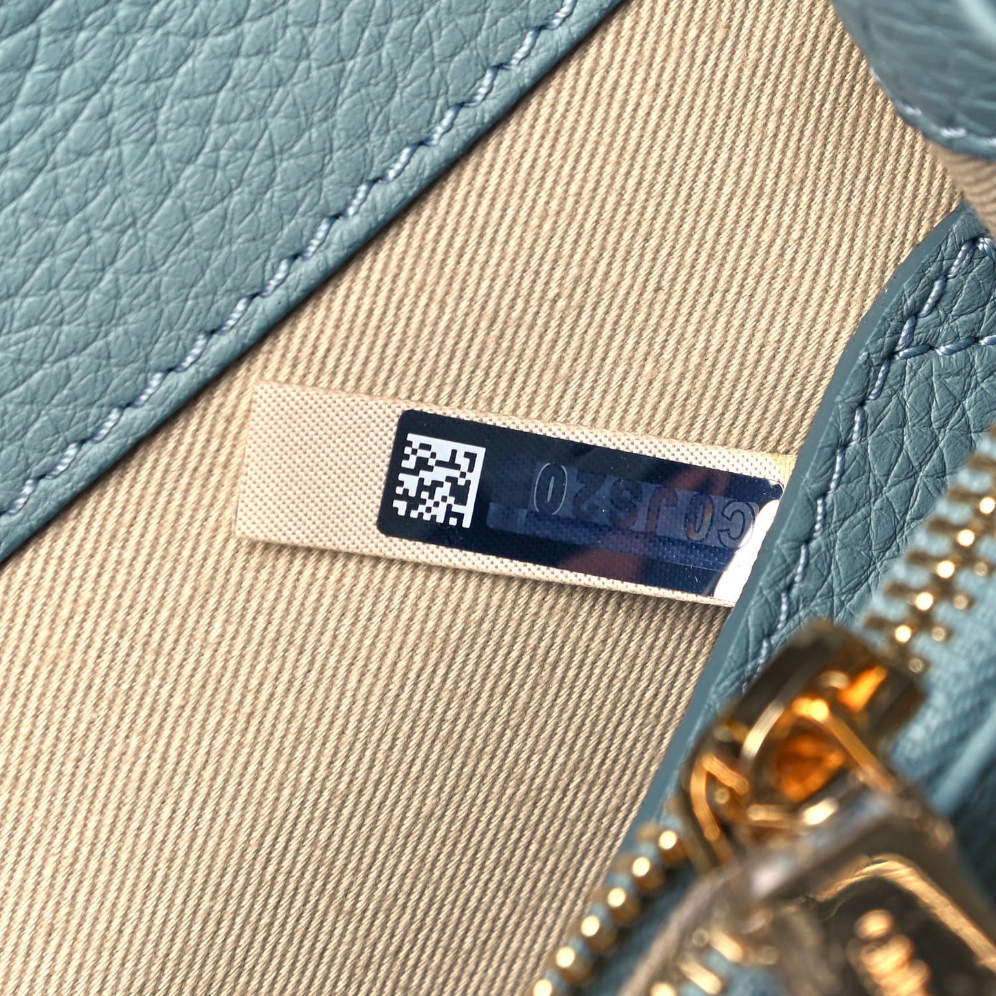 Shiny Grained Calfskin Small Aby Day Shoulder Bag Faded Blue