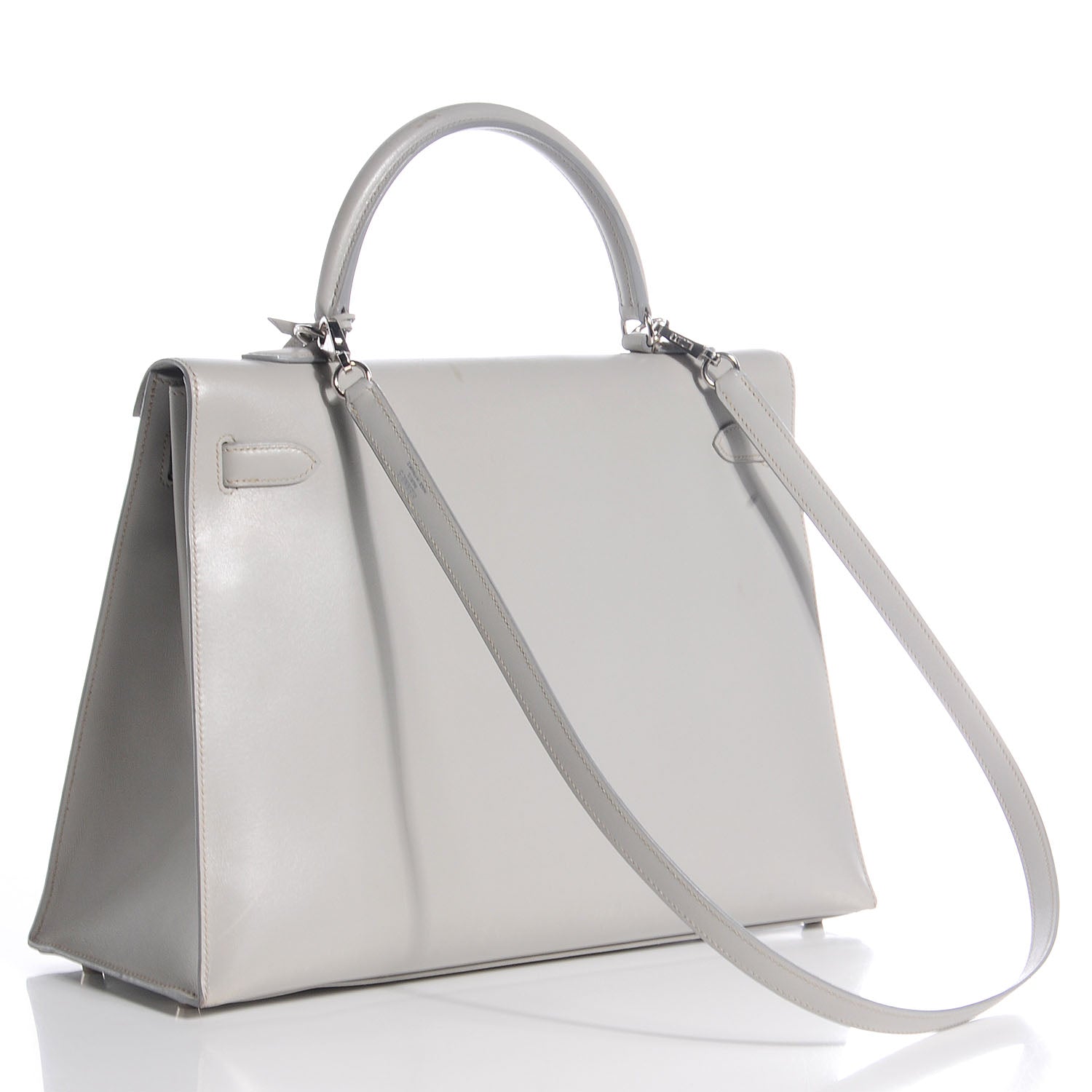 Hermes Box Kelly Sellier 35 Gris Pale 13 of 26