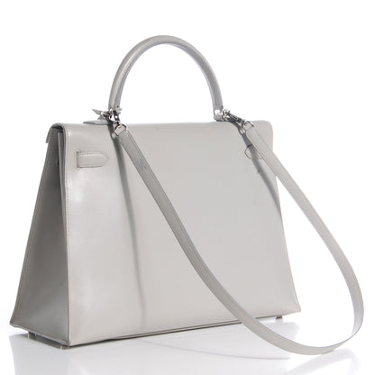 Hermes Box Kelly Sellier 35 Gris Pale 13 of 26