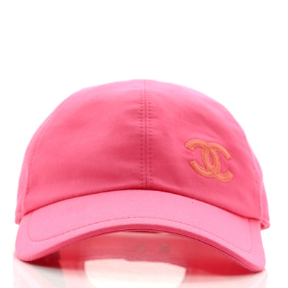 Chanel Cotton CC Cap Hat Fuchsia Orange 3 of 10