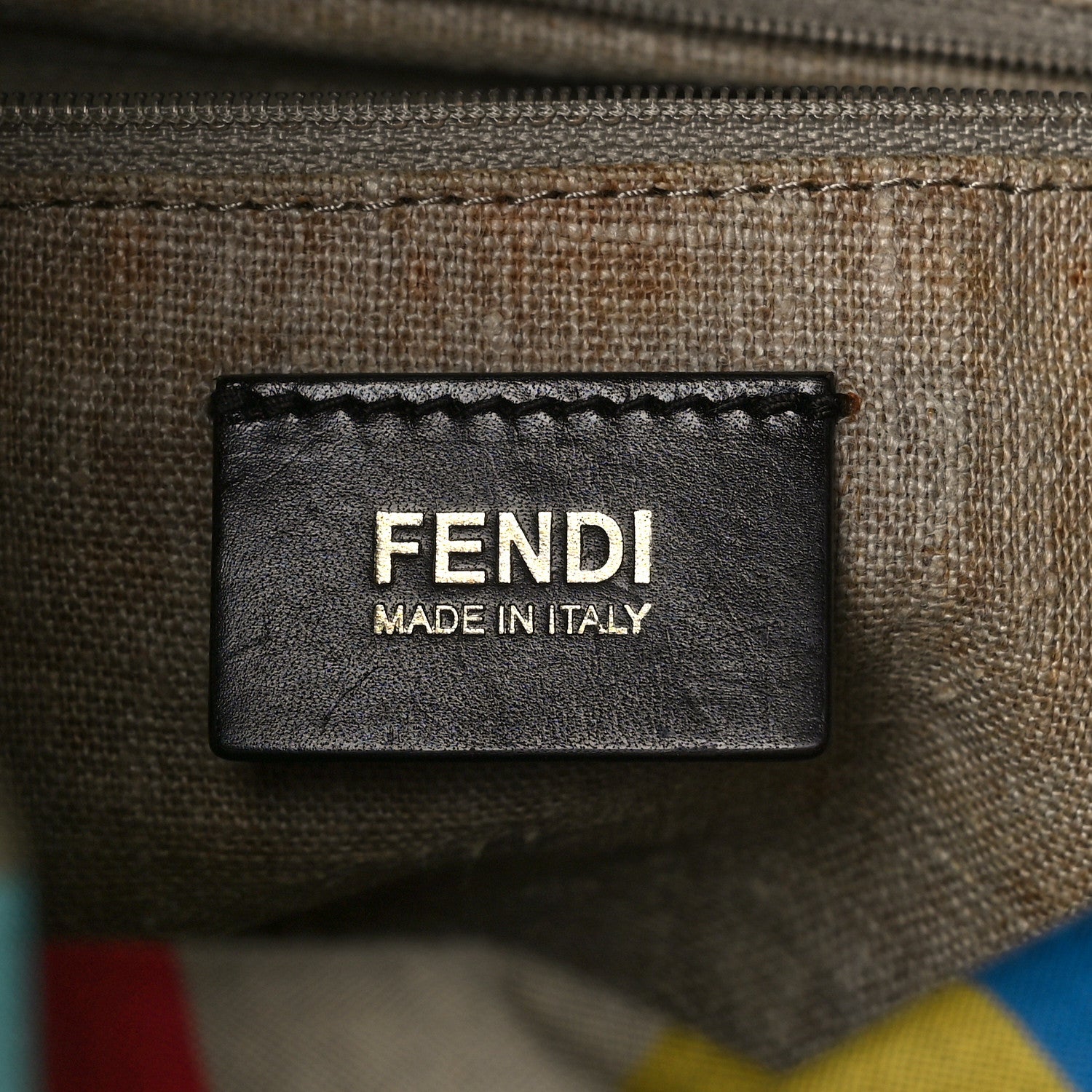 Fendi Calfskin Studded Medium B Fab Drawstring Tote Milk Multicolor 6 of 11