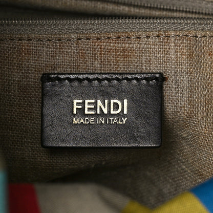 Fendi Calfskin Studded Medium B Fab Drawstring Tote Milk Multicolor 6 of 11