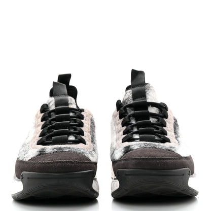 Chanel Fabric Suede Calfskin CC Sneakers 37 Grey 2 of 12