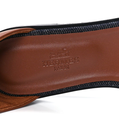 Hermes Denim Santorini Sandals 36.5 Bleu Clair 7 of 9