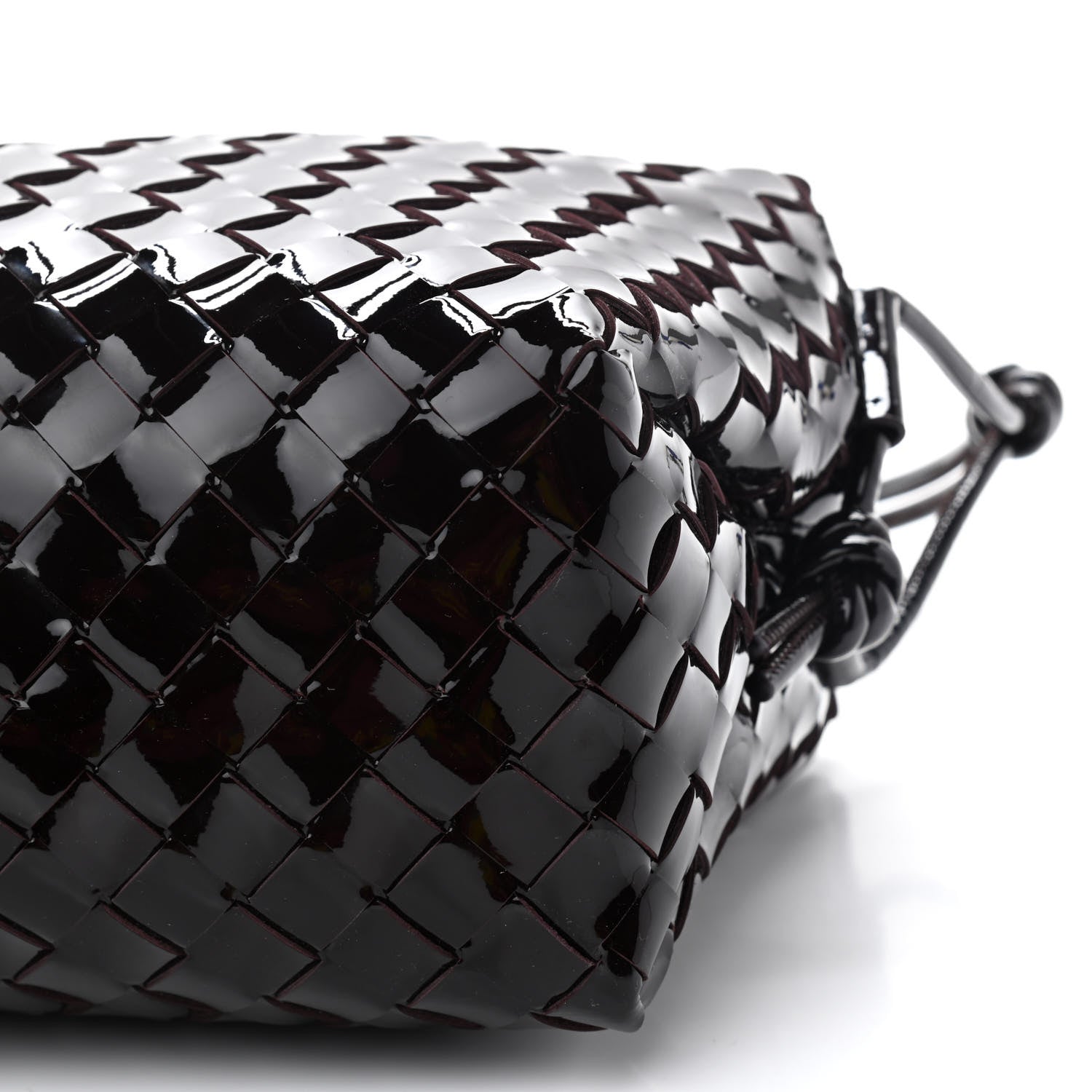 Bottega Veneta Polished Intrecciato Small Knot Loop Camera Bag Burgundy 8 of 8