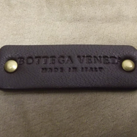 Leather Woven Chain Shoulder Bag Ebano