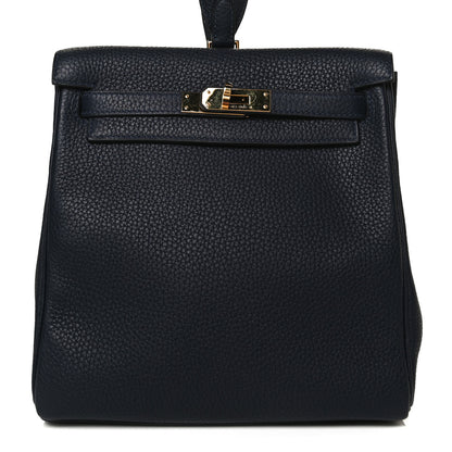 Hermes Taurillon Clemence Kelly Ado Backpack Bleu Nuit 7 of 12