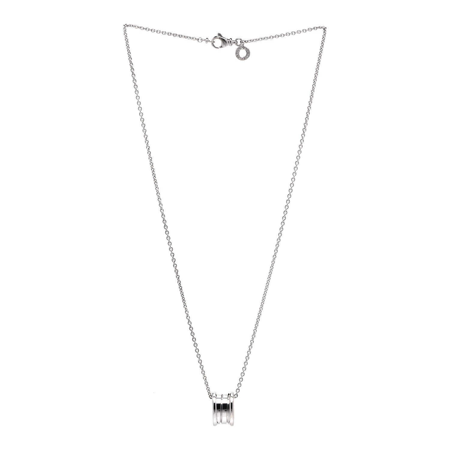 Bulgari 18K White Gold B.Zero1 Pendant Necklace 2 of 5