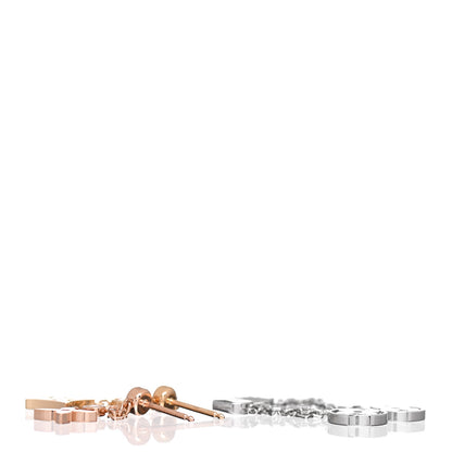 Louis Vuitton 18K Yellow White Pink Gold Diamond Blossom Long Drop Earrings 3 of 5